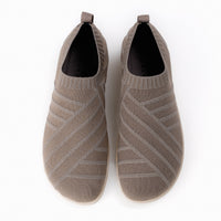 Women's Naot Okahu Slip-On Sneaker in Taupe Knit with Koru Vegan Footbed
