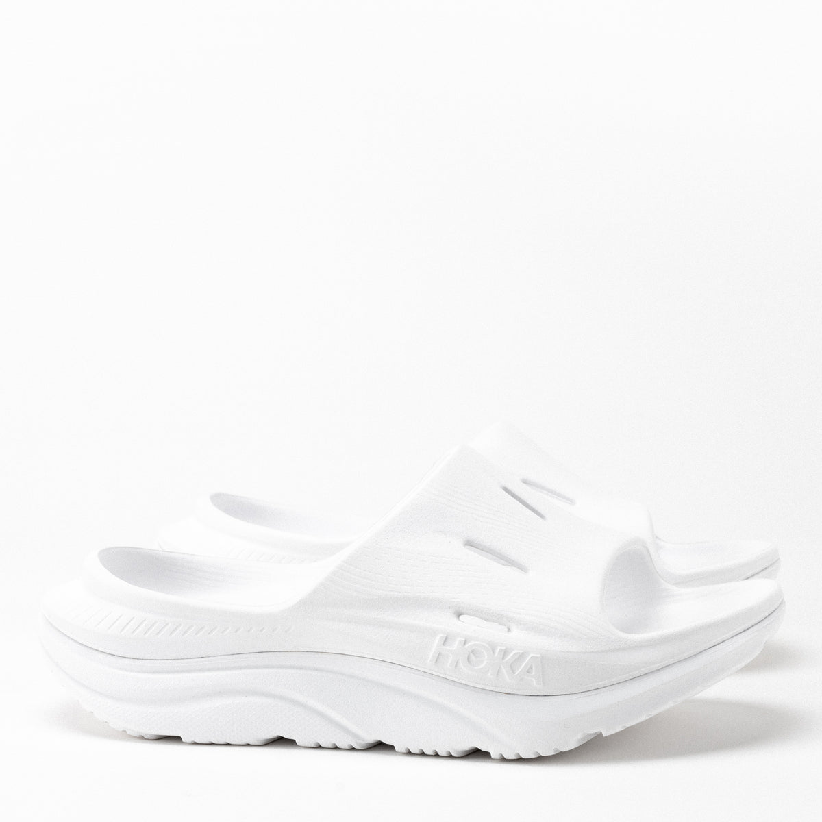 HOKA Ora Slide 3 Cushioned Recovery in White - Unisex