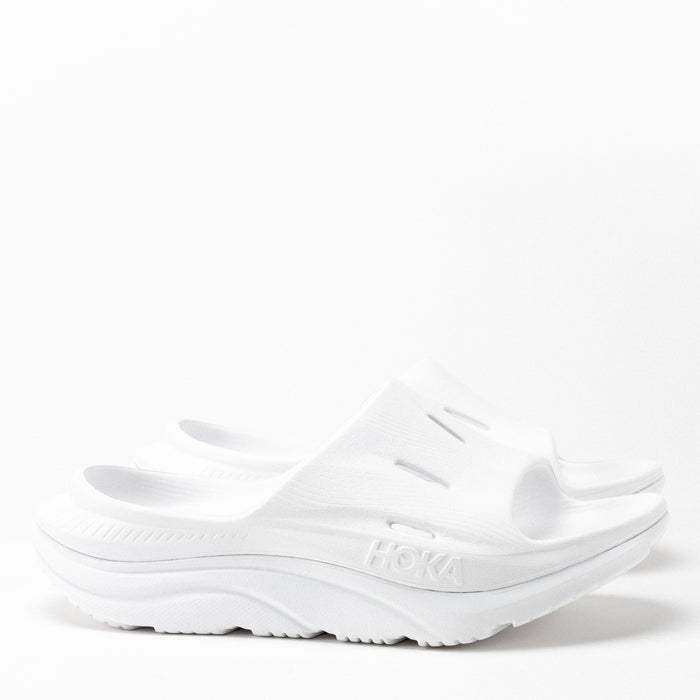 HOKA Ora Slide 3 Cushioned Recovery in White - Unisex