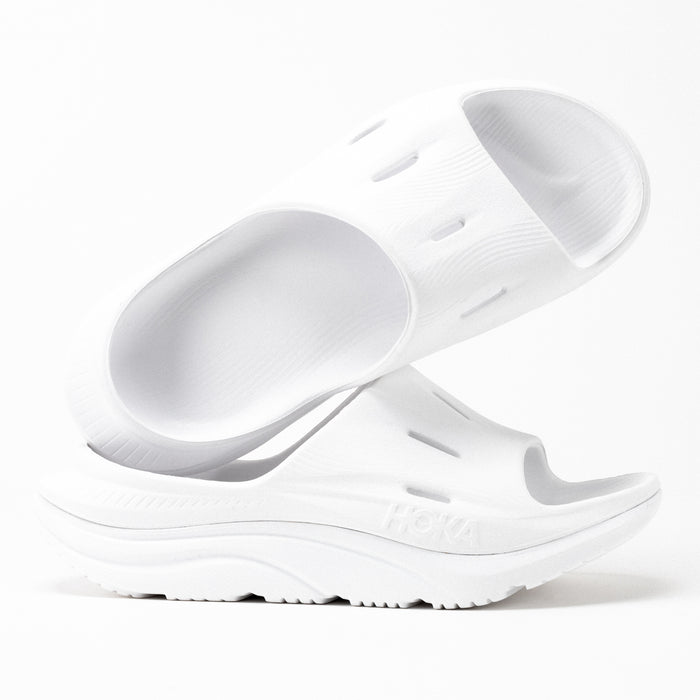 HOKA Ora Slide 3 Cushioned Recovery in White - Unisex