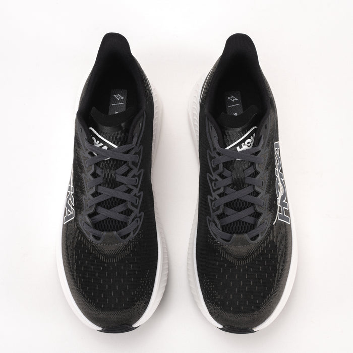 Men's HOKA Mach 6 Running Shoe in Black/White