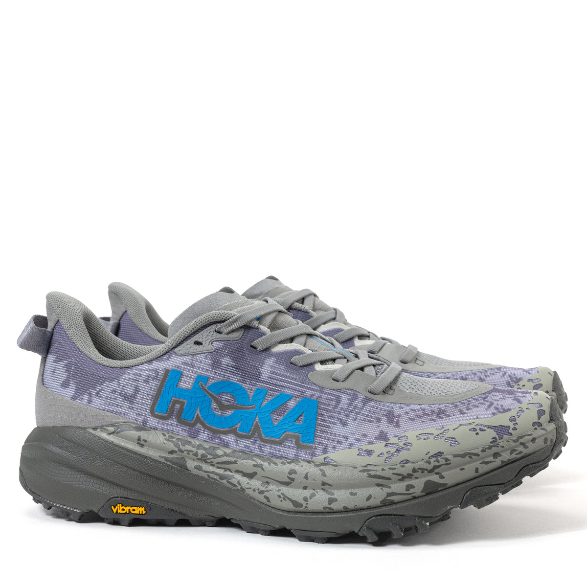Men's HOKA Speedgoat 6 Trail Shoe in Galactic Grey/Blue