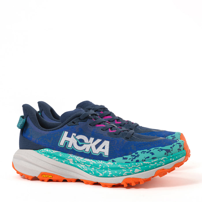 Women's HOKA Speedgoat 6 Trail Sneaker in Varsity/Meteor