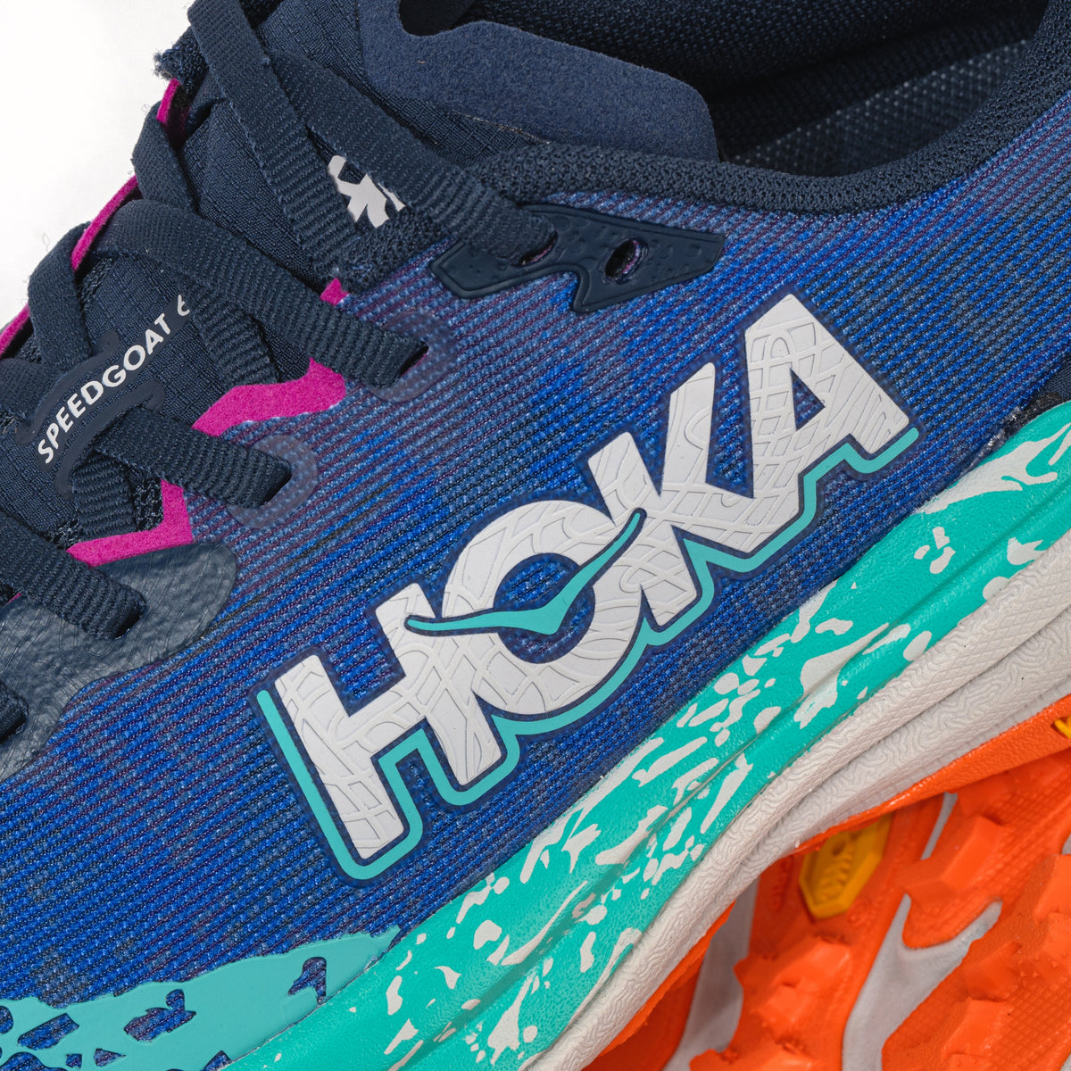 Women's HOKA Speedgoat 6 Trail Sneaker in Varsity/Meteor