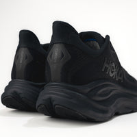Black Hoka running shoes on a white background.
Men's HOKA Clifton 10 Lightweight Running Shoe in All Black
