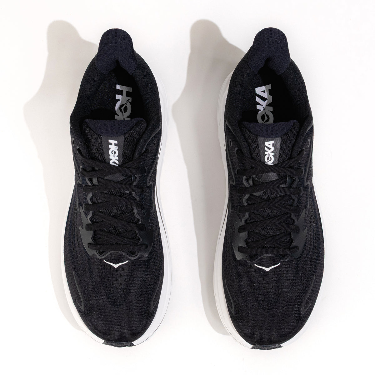 Men's HOKA Clifton 10 Lightweight Running Shoe in Black/White
