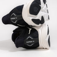 Men's HOKA Clifton 10 Lightweight Running Shoe in Black/White