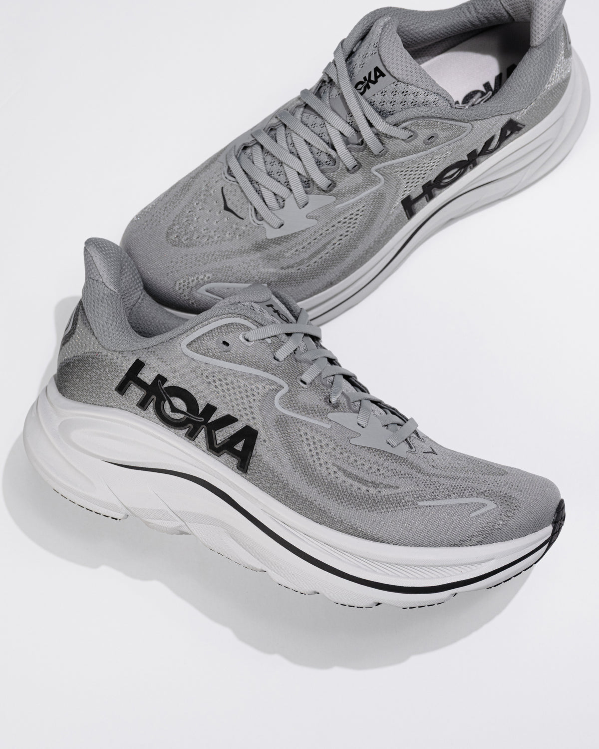Men’s HOKA Clifton 10 – Galactic Grey / Asteroid Lightweight Trainer