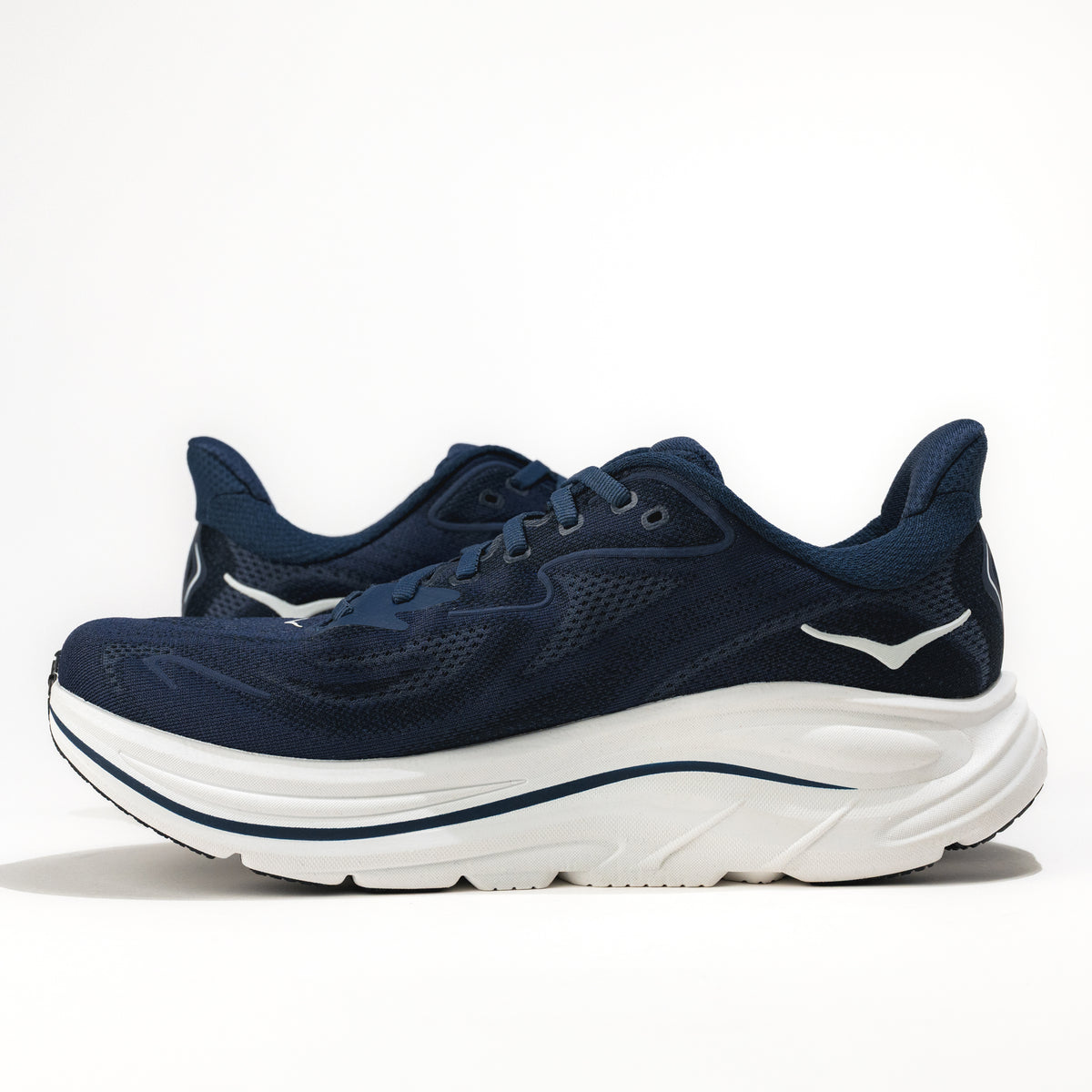 Men's HOKA Clifton 10 Lightweight Running Shoe in Navy/White