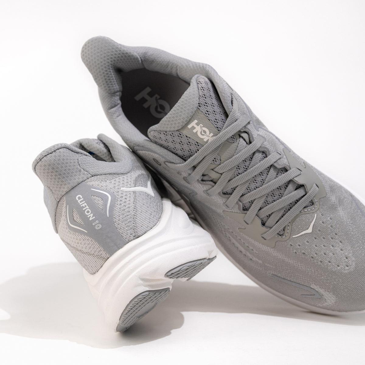 Men's HOKA Clifton 10 Lightweight Running Shoe in Stellar Grey/Stardust