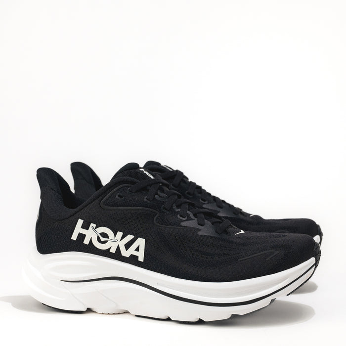 Women's HOKA Clifton 10 Lightweight Running Shoe in Black/White