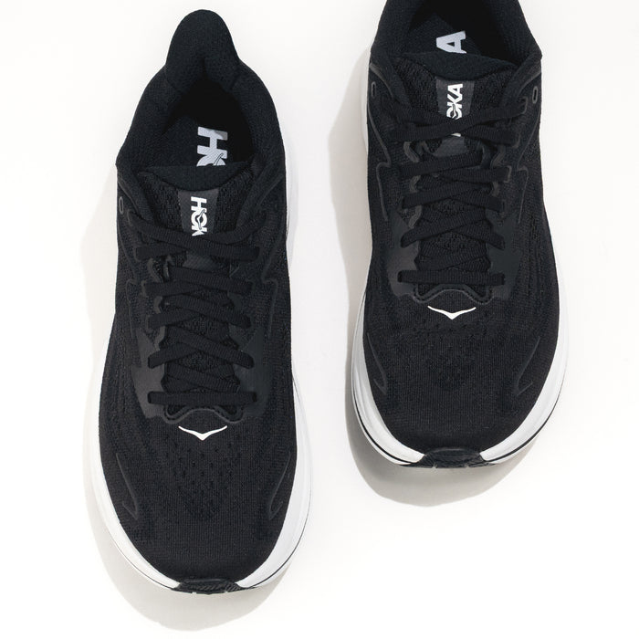 Women's HOKA Clifton 10 Lightweight Running Shoe in Black/White