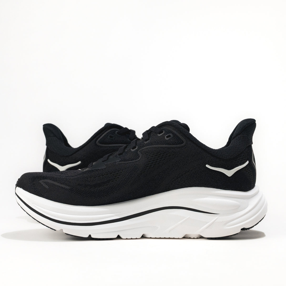 Women's HOKA Clifton 10 Lightweight Running Shoe in Black/White