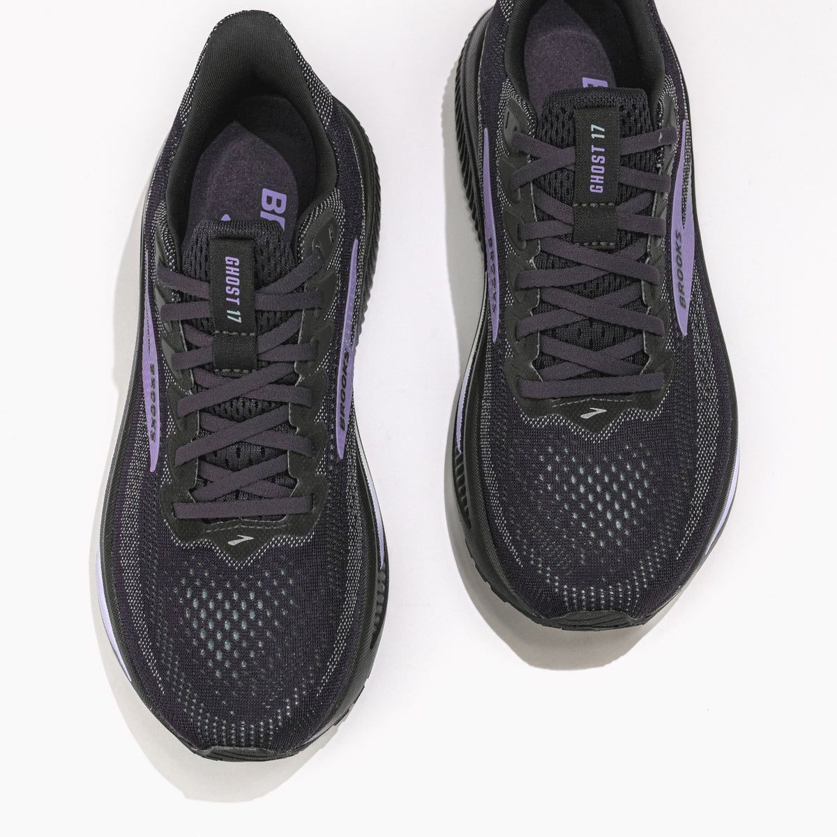 Women’s Brooks Ghost 17 Road‑Running Shoe in Grey/Clearwater/Purple