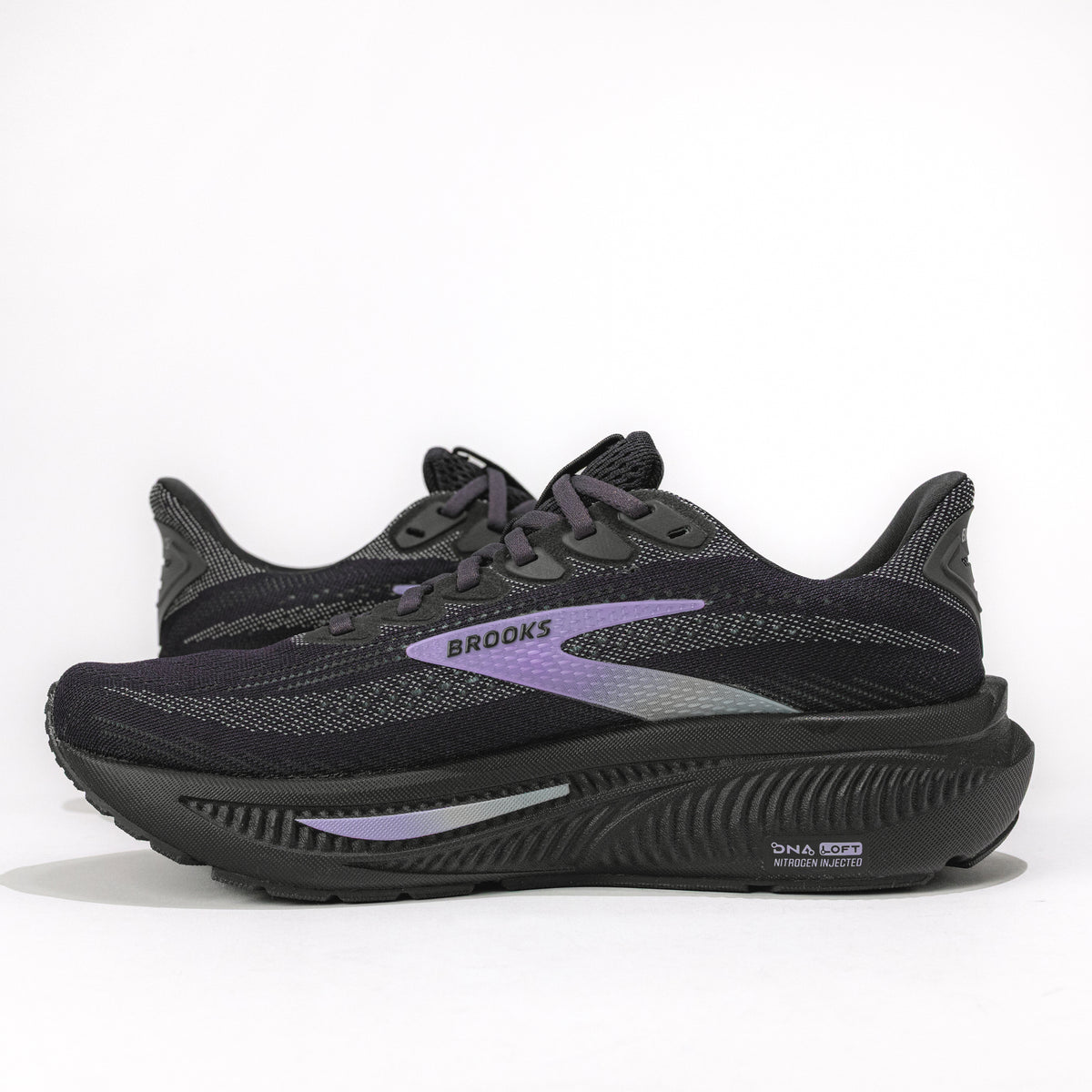 Women’s Brooks Ghost 17 Road‑Running Shoe in Grey/Clearwater/Purple