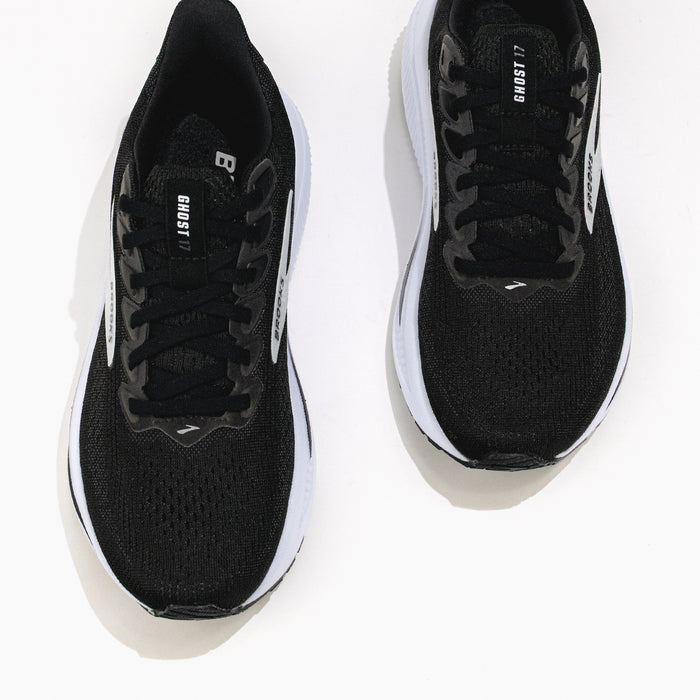 Women’s Brooks Ghost 17 Road‑Running Shoe in Black/White