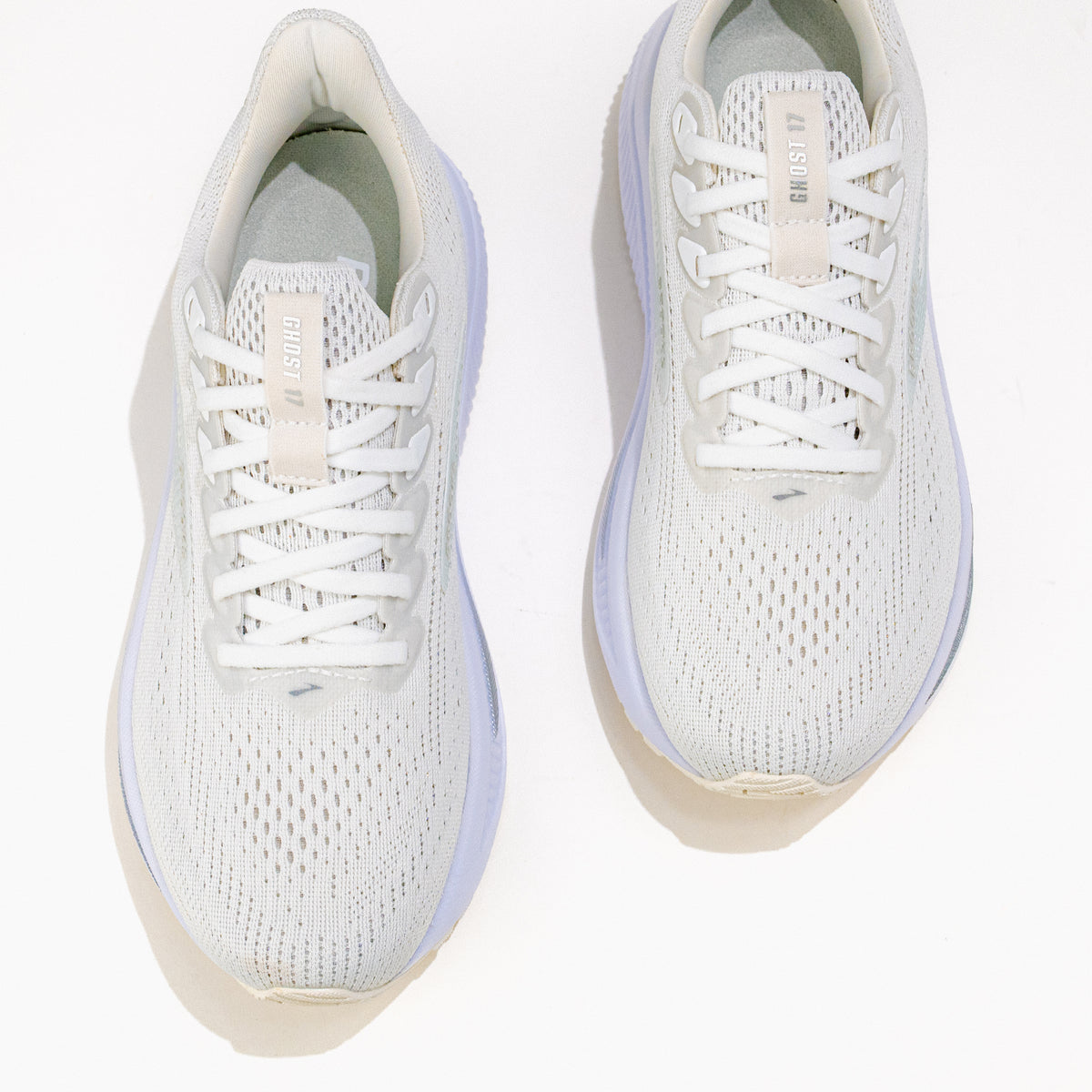 Women’s Brooks Ghost 17 Road‑Running Shoe in White/White/Grey