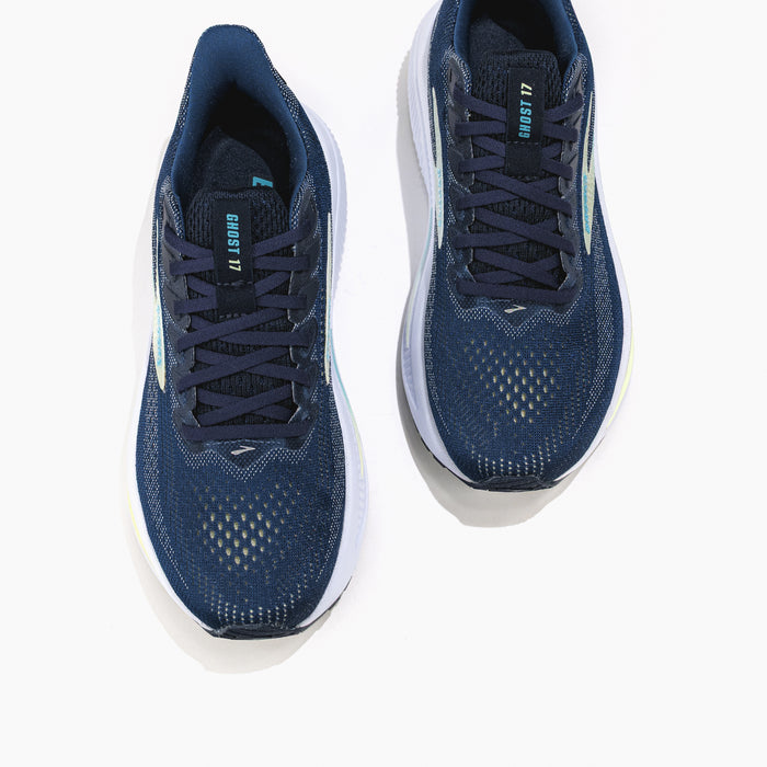 Women’s Brooks Ghost 17 Road‑Running Shoe in Navy/Green/Turquoise