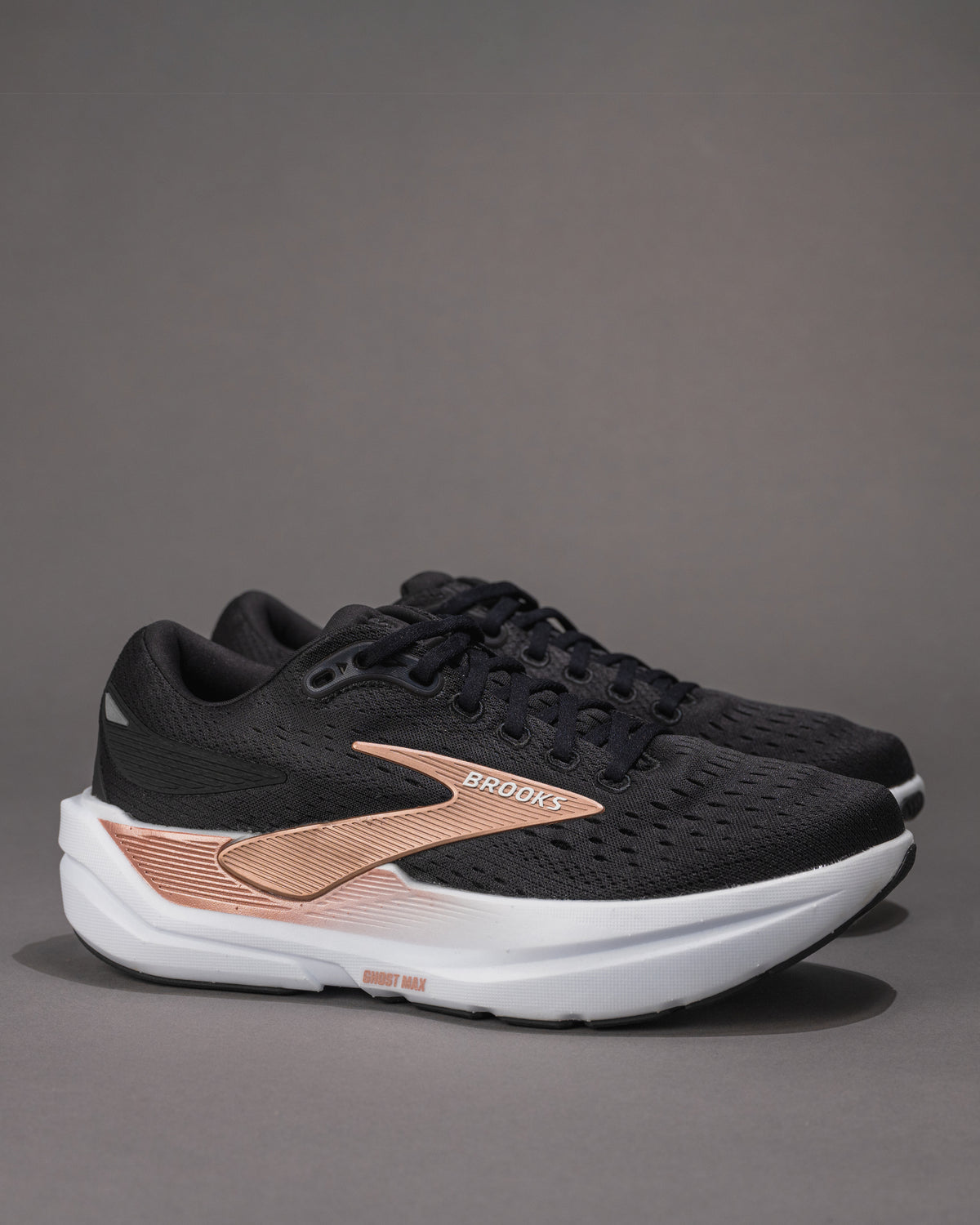Women’s Brooks Ghost Max 3 – Max Cushion Neutral Trainer in Black/Rose Gold