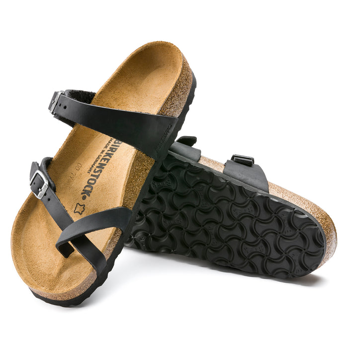 Women's Birkenstock Mayari Sandal in Black Oiled Leather 0171481