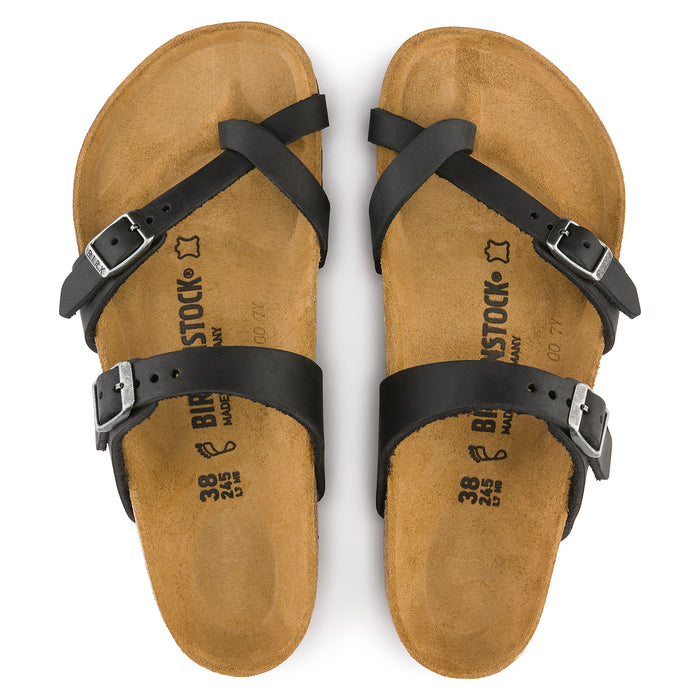 Women's Birkenstock Mayari Sandal in Black Oiled Leather 0171481