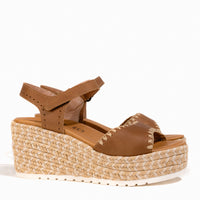 Women's Naot Blanes Wedge Sandal in Latte Leather