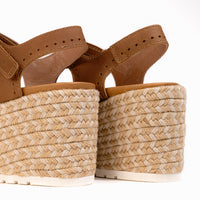 Women's Naot Blanes Wedge Sandal in Latte Leather