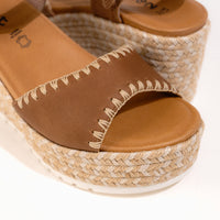 Women's Naot Blanes Wedge Sandal in Latte Leather