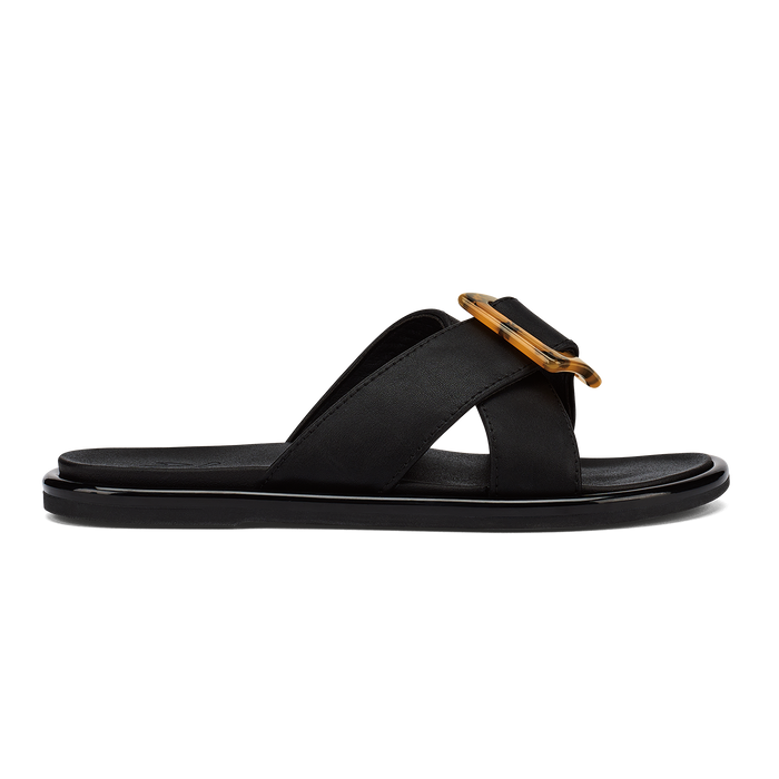 Women's Olukai La'i Slide Sandal in Black