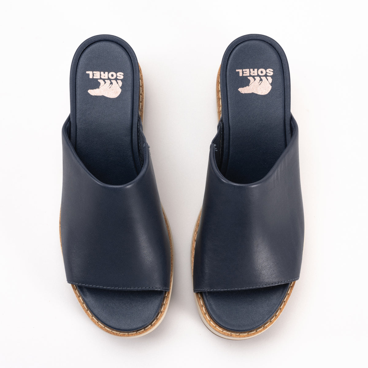 JOANIE IV SLIDE - INDIA INK - LEATHER