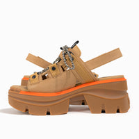 Women's SOREL Rein™ CB Lace Platform Sandal in Caribou Leather