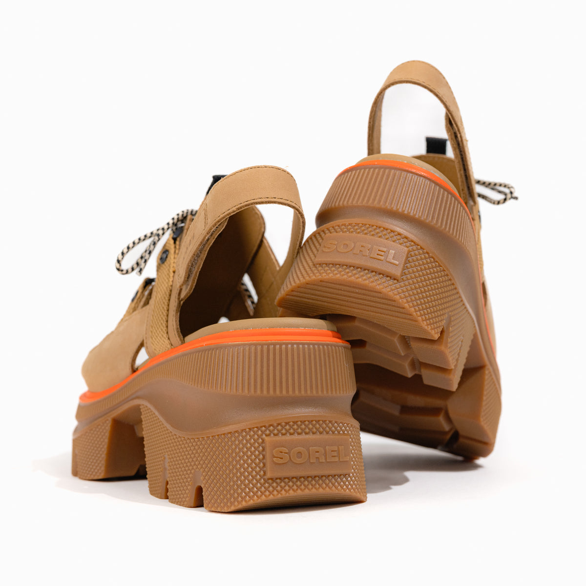 Women's SOREL Rein™ CB Lace Platform Sandal in Caribou Leather