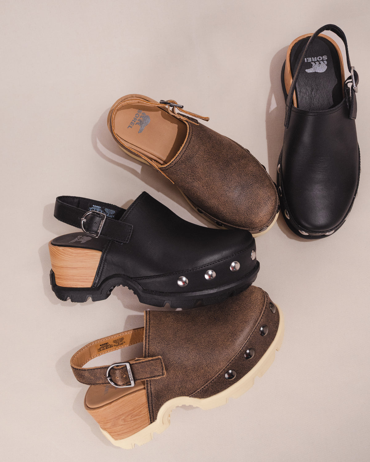 SOREL Roam'N Clog – Women's Leather Platform Clogs