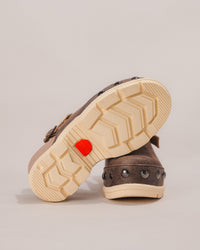 SOREL Roam'N Clog – Women's Leather Platform Clog in Canoe/Bleached Ceramic