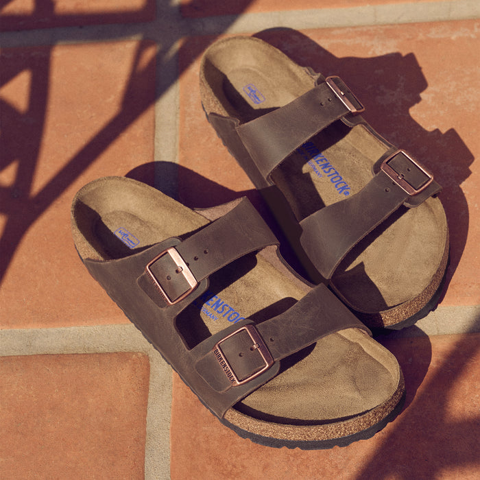 Birkenstock Arizona Sandal with Soft Footbed in Habana Oiled Leather - Unisex