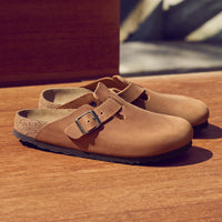 Birkenstock Boston Clog in Cognac Oiled Leather