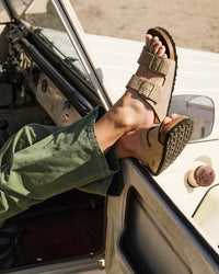 Birkenstock Arizona Sandal in Shimmering Taupe Suede.
Birkenstock Arizona sandal, shimmering taupe suede, iconic two-strap sandal, women’s comfort sandals, cork footbed sandals.