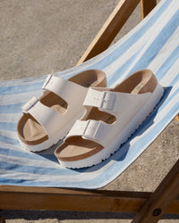 Birkenstock Arizona Flex Platform Sandal in Birko-Flor Eggshell