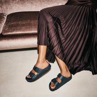 Women's Birkenstock Arizona Exquisite Premium Leather Sandal in Black