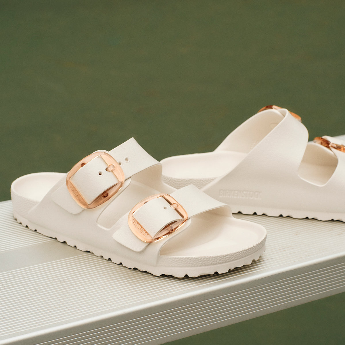 Women's Birkenstock Arizona Big Buckle EVA Sandal in Eggshell