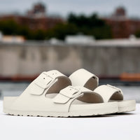 Birkenstock Arizona Exquisite Sandal in Eggshell Leather, premium sandals