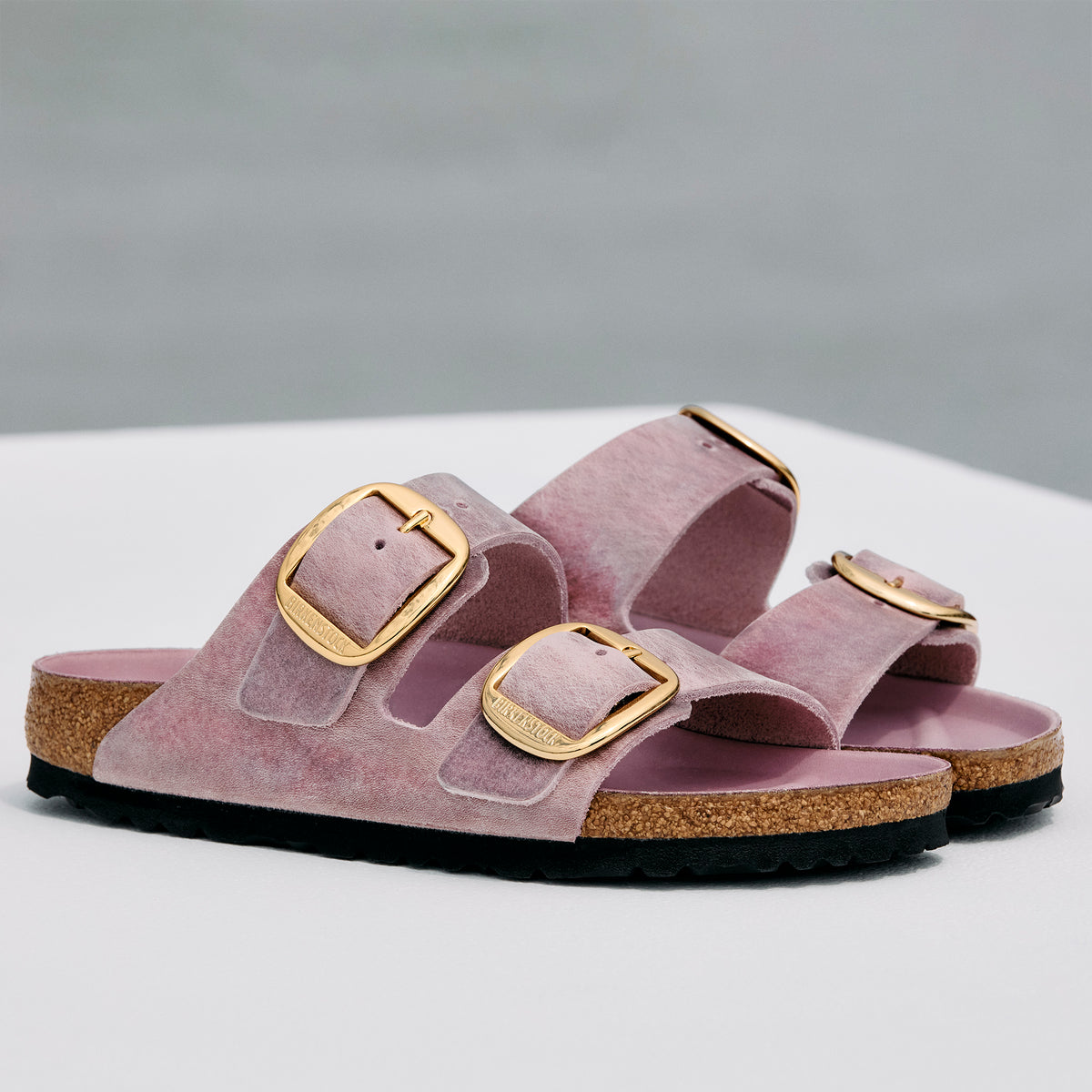 Women's Birkenstock Arizona Big Buckle Sandal in Lavender Oiled Leather