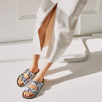 Birkenstock Arizona Blooms Sandal in Black/White Birko-Flor - Earth Day, Arizona BS Blooms