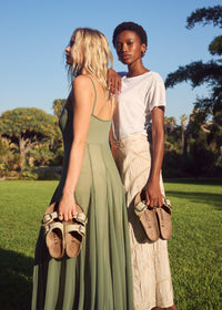 Birkenstock Madrid Big Buckle Sandal in Raffia Naturale Textile