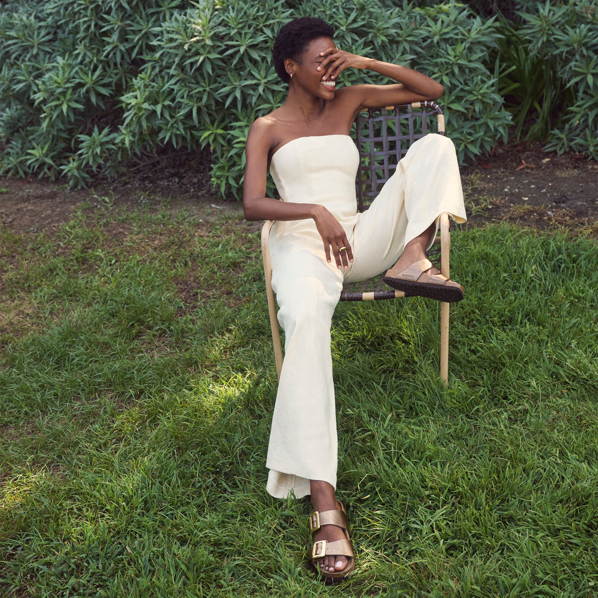 Birkenstock Sydney Luxe Buckle Sandal in Graceful Taupe