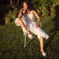 Birkenstock Catalina Luxe Buckle Sandal in Pearl White Birko-Flor