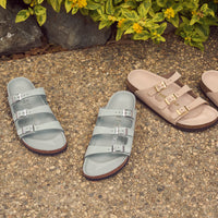 Women's Birkenstock Florida Hex Sandal in Pure Sage Nubuck Leather