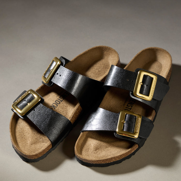 Birkenstock Sydney Luxe Buckle Sandal in Graceful Licorice