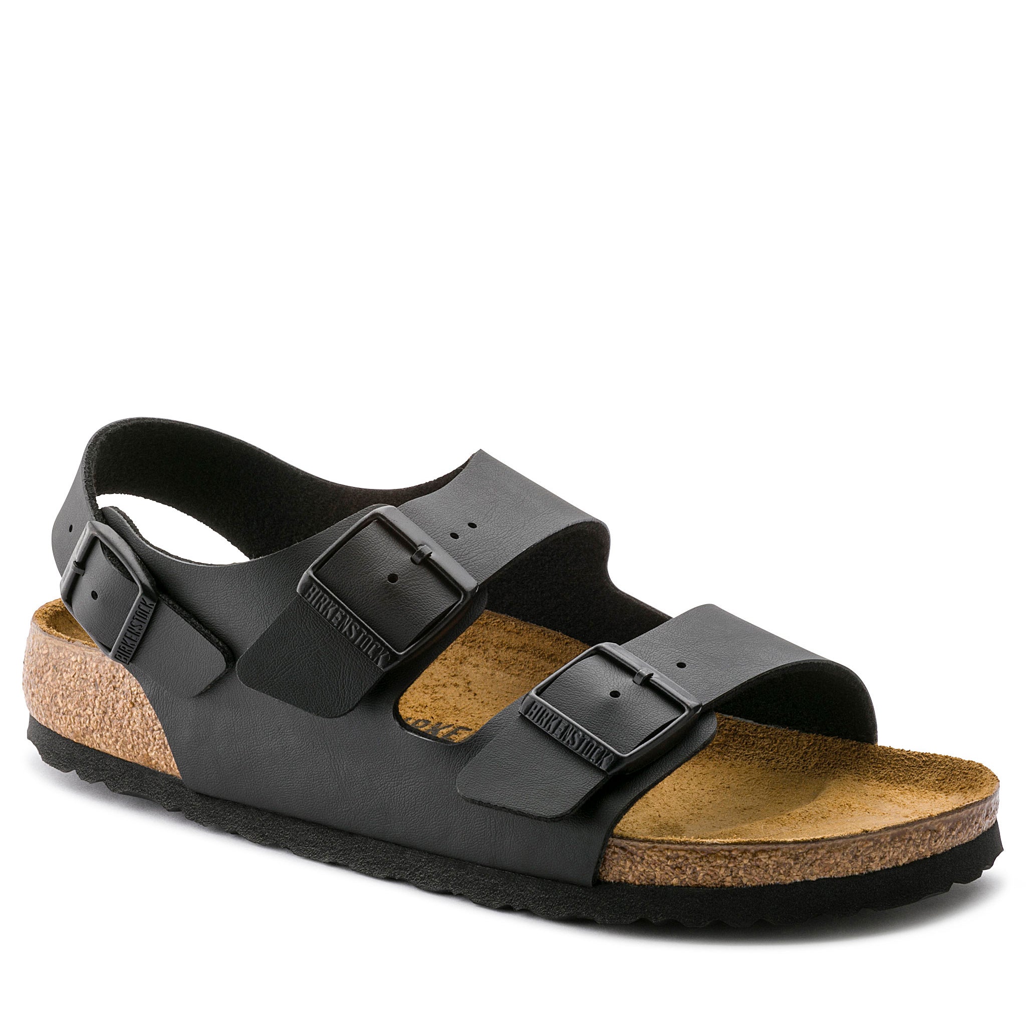 Birkenstock Milano Birko-Flor Backstrap Sandal in Black – Plaza