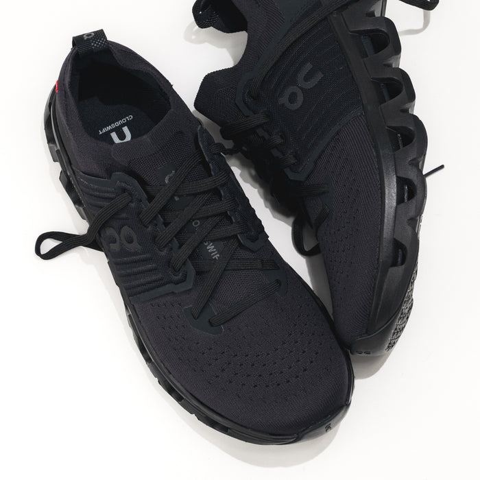 Men's On Running Cloudswift 4 Road Running Shoe in Black/Eclipse